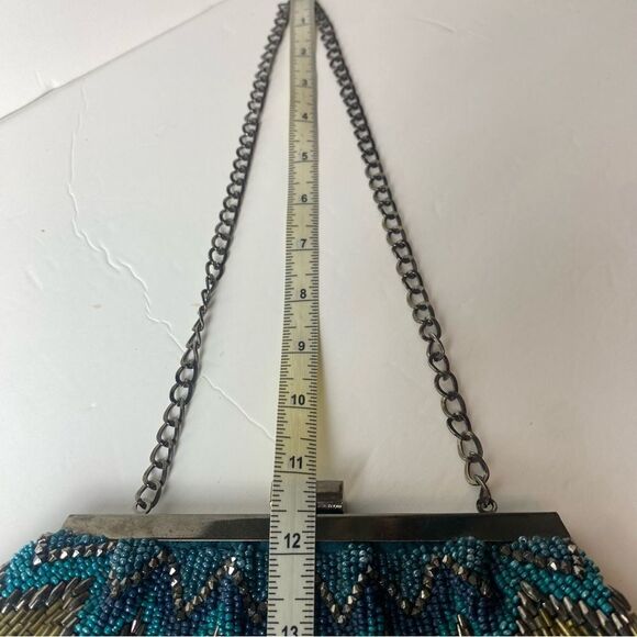 Chico's Beaded Blue/Green Tone Purse/Clutch - Picture 13 of 13